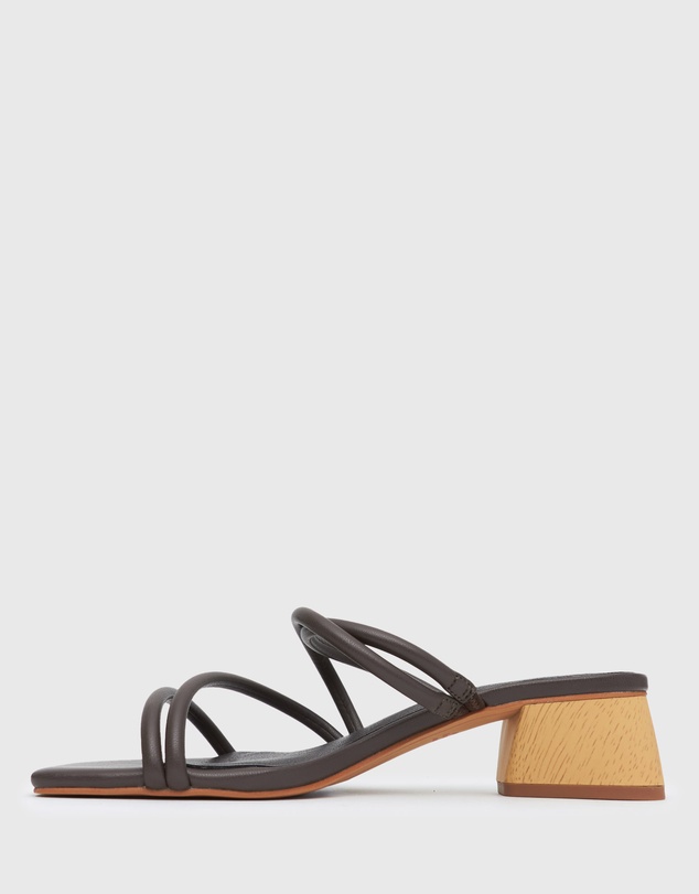 Betts - Hallie Low Wooden Block Heel Mules