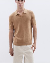 UNISON - Wavy Stitch Knit Polo
