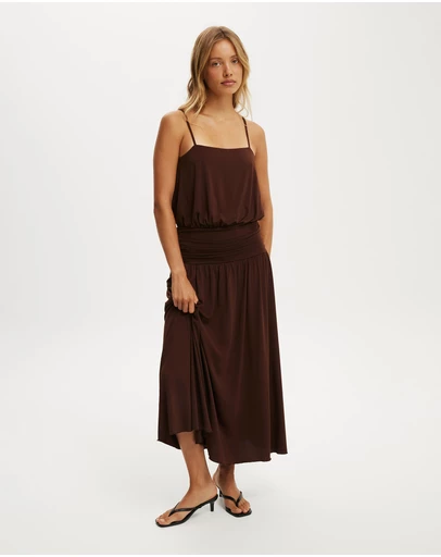 Cotton On - Isla Basque Waist Maxi Dress