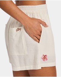 Roxy - Womens Hibiscus Elastic Waist Shorts