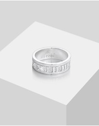 Kuzzoi - ICONIC EXCLUSIVE - Ring Band Roman Numbers in 925 Sterling Silver