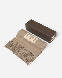 Ozwear Connection Uggs - Ugg Logo Cashmere Aus Wool Woven Scarf
