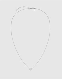 Rosefield - Pavé Heart Silver-Tone Necklace