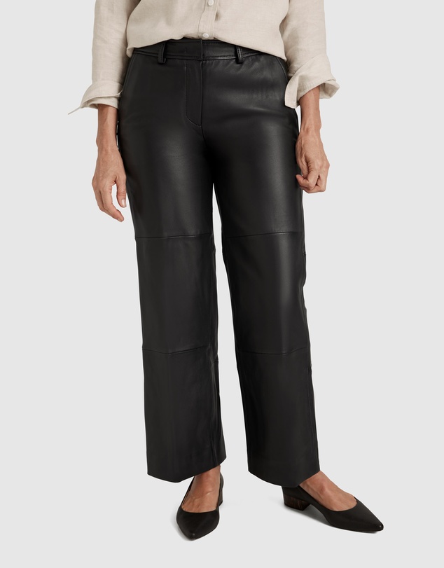 Trenery - Leather Wide Leg Pant