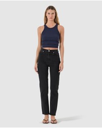 Rolla's - Loulou Straight Jean Long - Noir