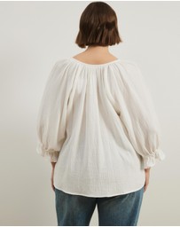 Atmos&Here Curvy - Rosalind Cotton Blouse