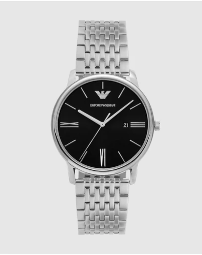Emporio Armani - Silver Tone Analogue Watch