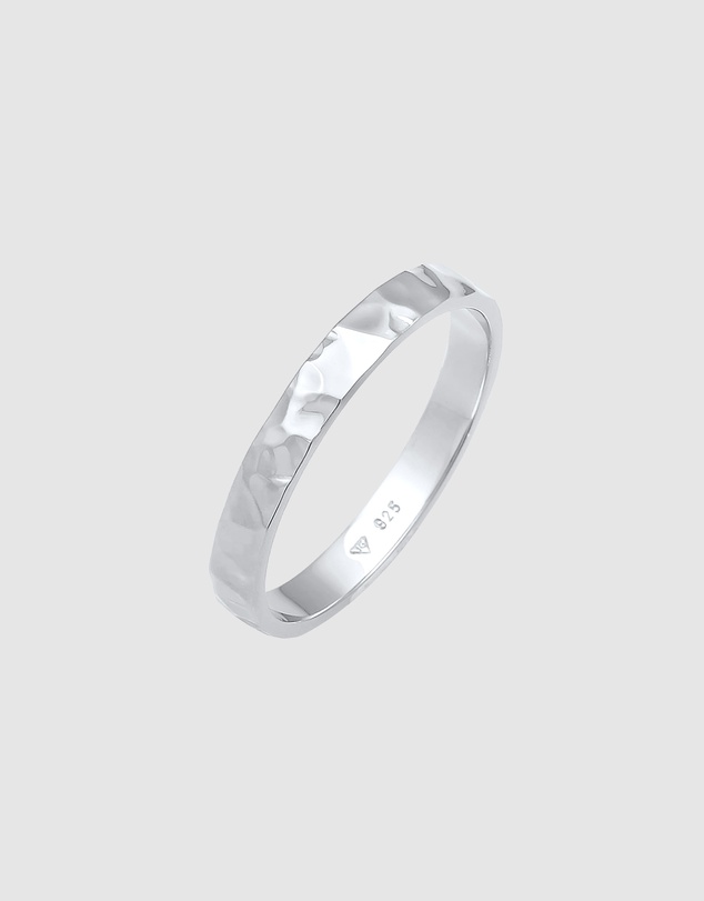 Elli Jewelry - Hammered Band Ring in 925 Silver