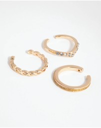 Lovisa - Gold Diamante Band Toe Ring Pack