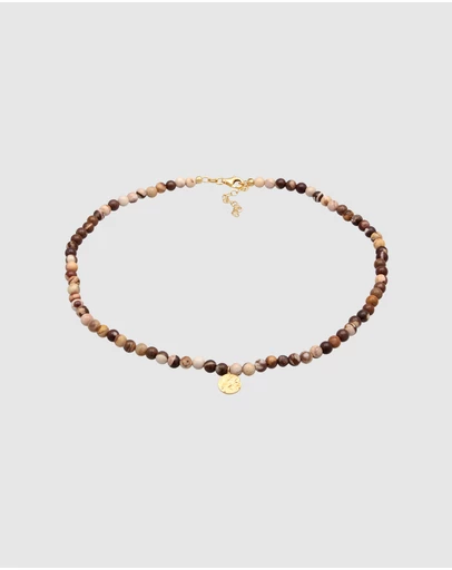 Elli Jewelry - Jasper Bead Necklace
