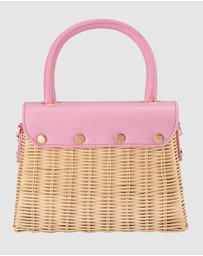 Olga Berg - Elle Wicker Top Handle