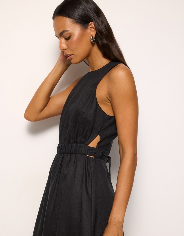 AERE - Mysa Linen Midi Dress
