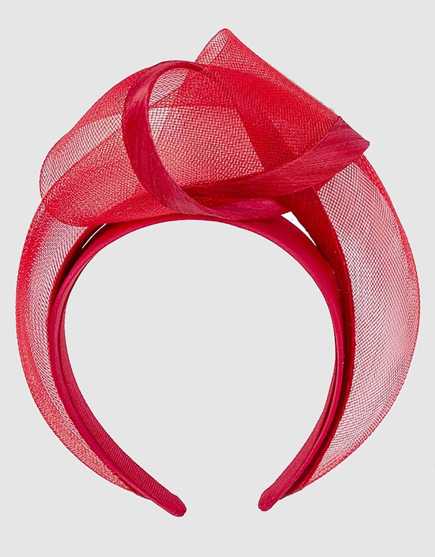 Fillies Collection - Turban Red Headband Fascinator