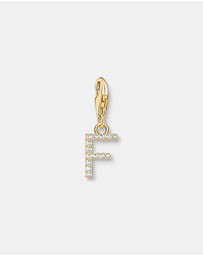 THOMAS SABO - Charm Pendant Letter F Gold Plated