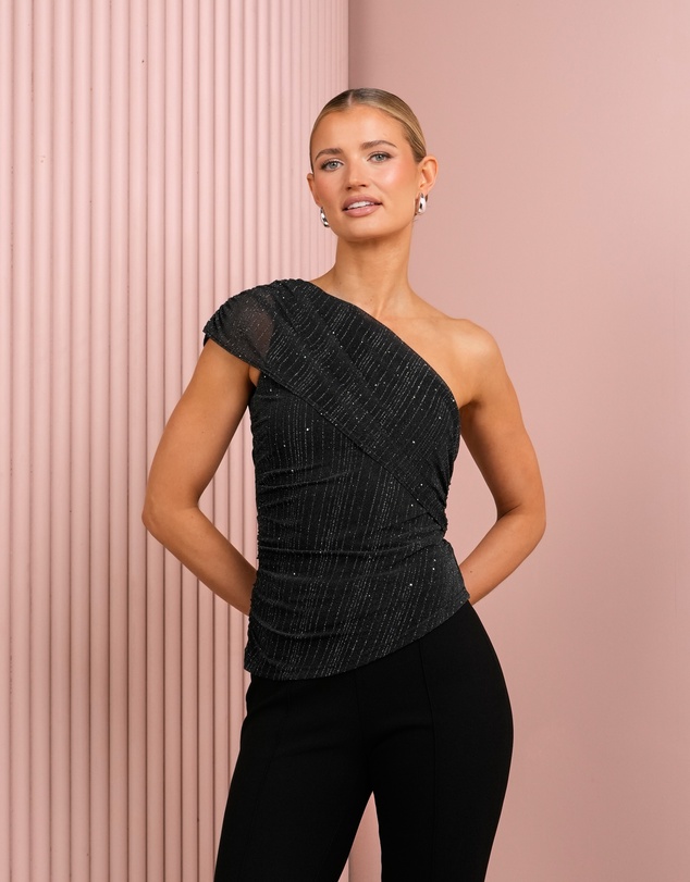 Azzurielle - Yashani One Shoulder Drape Top