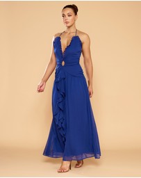 CATHERINE FERRARO - Harmony Halter Ruffle Dress