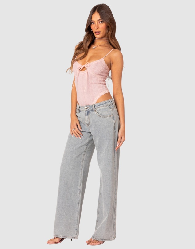 EDIKTED - Lacey knit cut out bodysuit