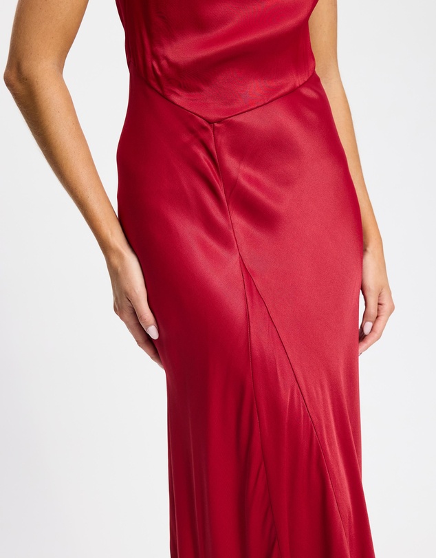& Other Stories - Twist-Detail Satin Midi Dress