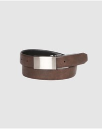 Geoffrey Beene - Plate Buckle Reversible Belt