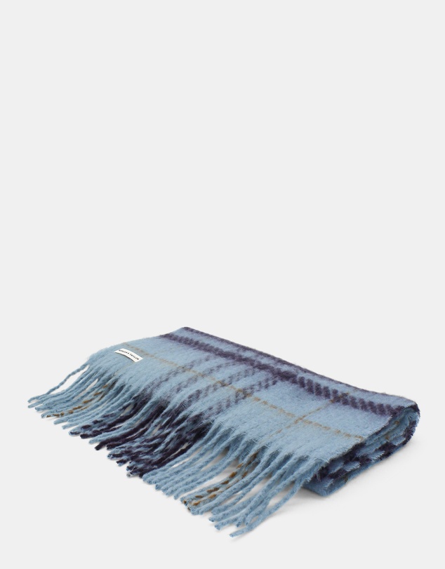 Morgan & Taylor - Hallie Scarf in Blue & Brown Check