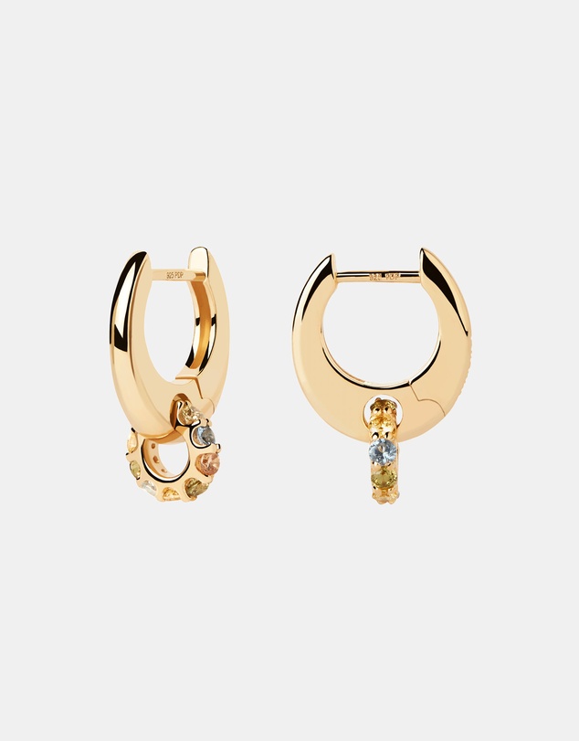 PDPAOLA - Rainbow Spin Hoop Earrings