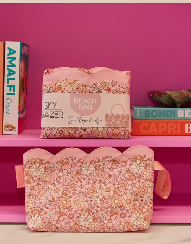 Sky Gazer - Scalloped Edge Wet Bag- Flower Power