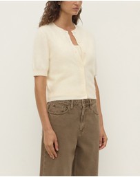 Assembly Label - Carina Wool Short Sleeve Cardigan