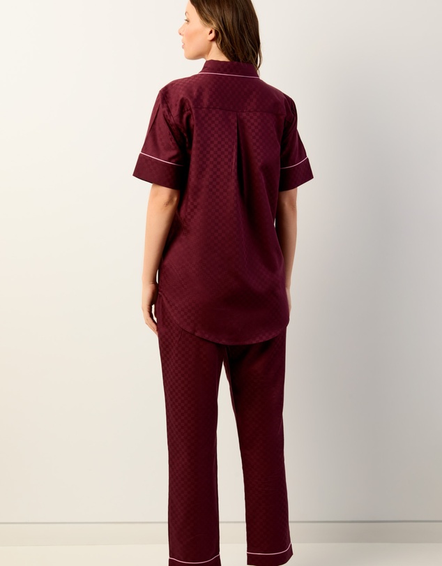 Wanderluxe Sleepwear - The Bordeaux Pyjama Set Short