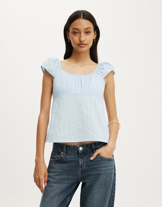 Cotton On - Tie Back Babydoll Top