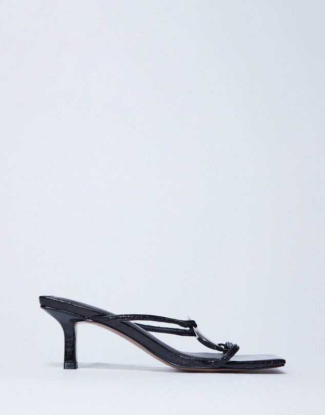 TOPSHOP - Alice Hardware Square Toe Heeled Mules