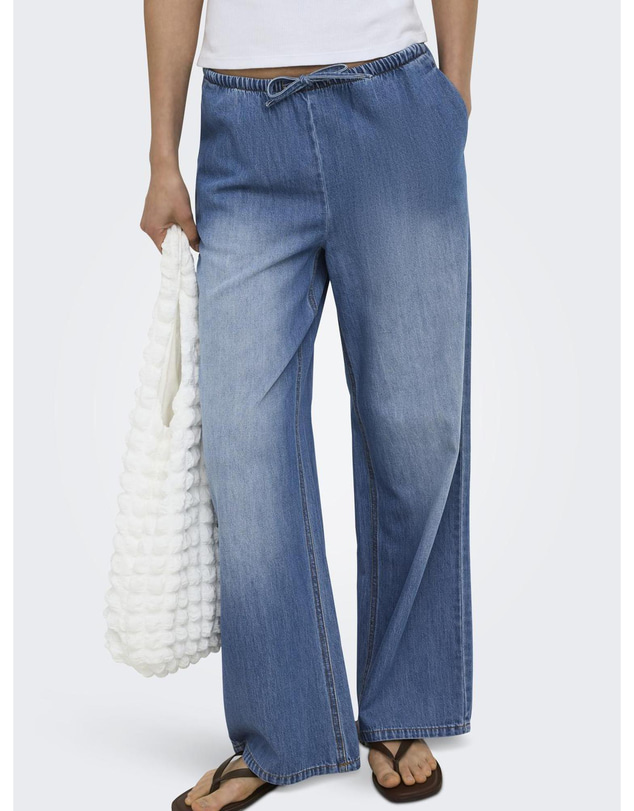 ONLY - Aria Pull String Wide Fit Jeans