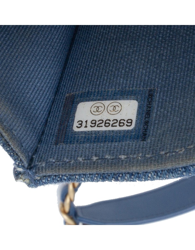 Pre-Loved by Azura Reborn - Pre-Loved Denim 19 Phone Holder with Chain