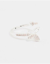 Lovisa - Silver Plated Butterfly Cubic Zirconia Wrapped Ring