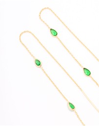 Lovisa - Gold Plated Station Pear Threader Earrings