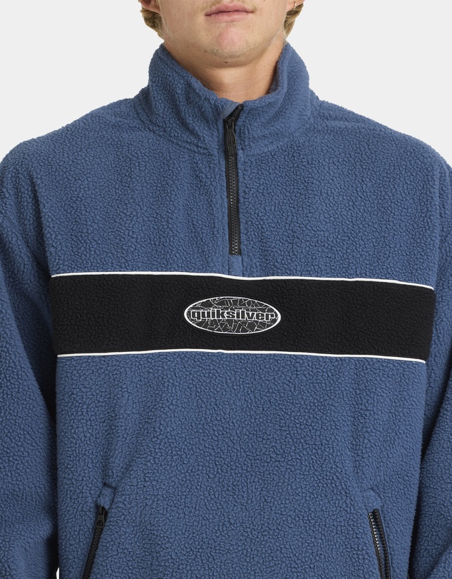 Quiksilver - Mens Mercury Panel 1/4 Zip Fleece Jumper