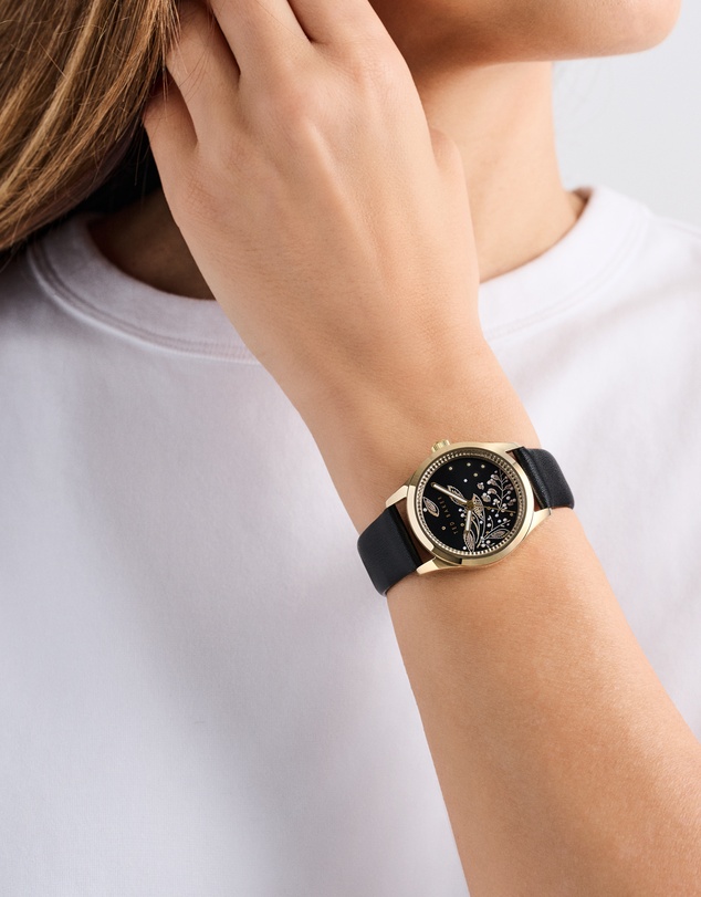 Ted Baker - Coolly Gold-Tone Black Leather Watch