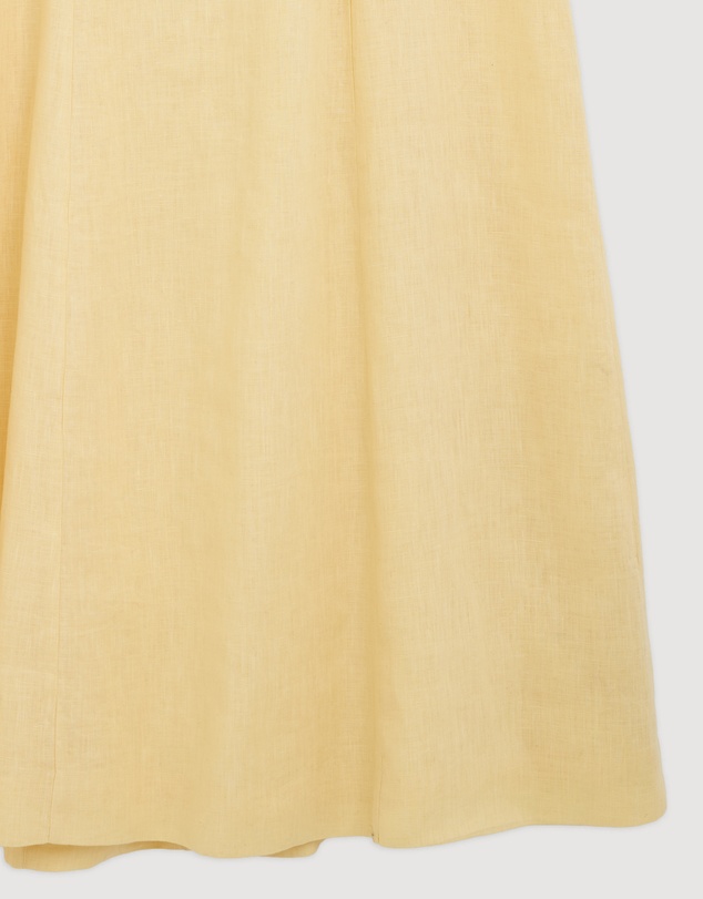 Revibe - Repaired AERE Violet Linen Button Down Midi Dress - AU 8