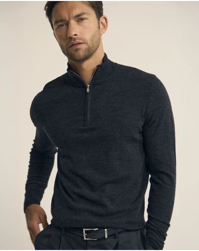 Oxford - Merino Zip-Neck Wool Pullover