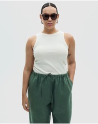 M.N.G - Musgo Straight Linen-Blend Trousers
