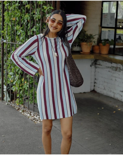 Ceres Life - Chloe Stripe Knit Mini Dress