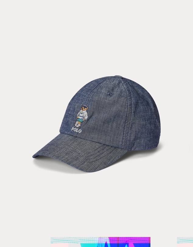 Polo Ralph Lauren - Polo Bear Cotton Chambray Ball Cap - ICONIC EXCLUSIVE - Teens