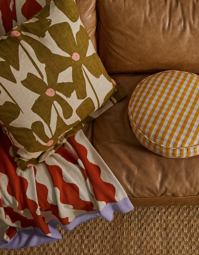 Mosey Me - Olive Poppy Euro Pillowcase Set