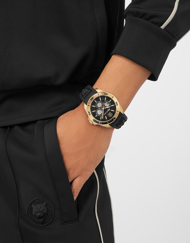 Plein Sport - Plein Sport Nitro Xtreme 43mm Black Dial Black Silicone Strap Watch