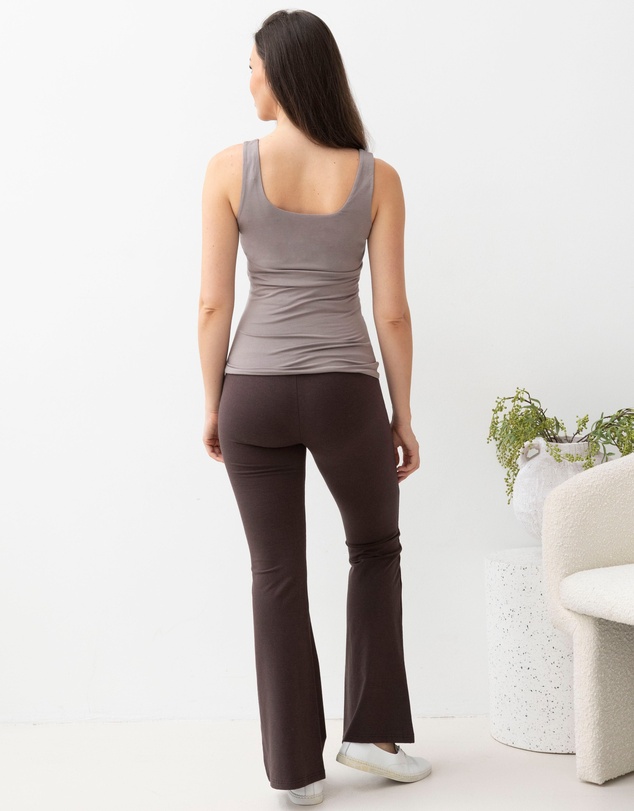 Angel Maternity - Maternity Deluxe Modal Tank in Mink Grey