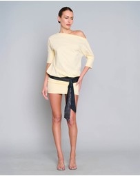 Love and Nostalgia - Gabby Ballet Tee Dress - Lemon Yellow