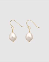 Elli Jewelry - Earrings Hanger Pearl 925 Sterling Silver Gold-Plated