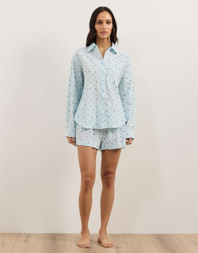 Atmos&Here - Mae Long Sleeve Floral Pyjama Short Set