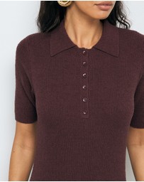 AERE - Asha Textured Knit Dress