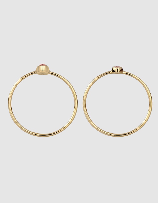 Elli Jewelry - Crystal Ring Set in Gold-Plated 925 Silver