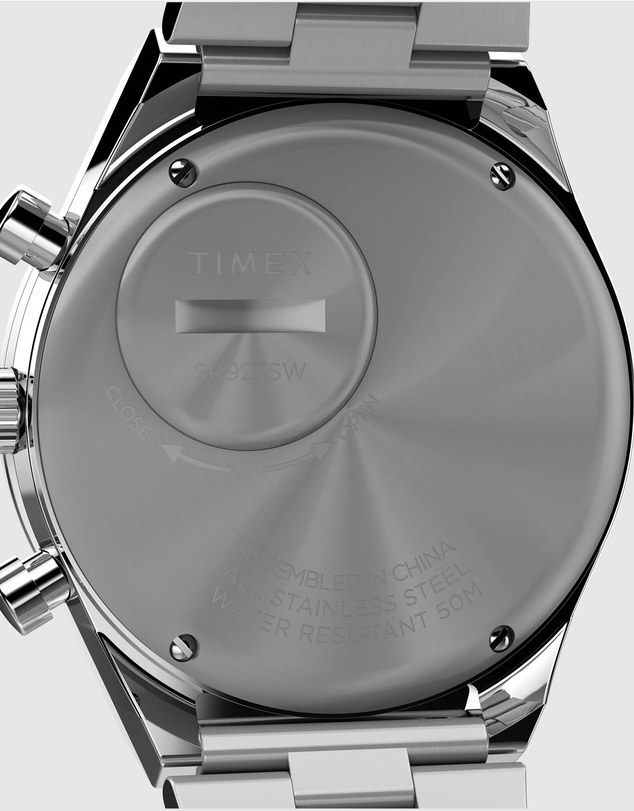 TIMEX - Men’s Q Timex Chronograph Silver & Blue